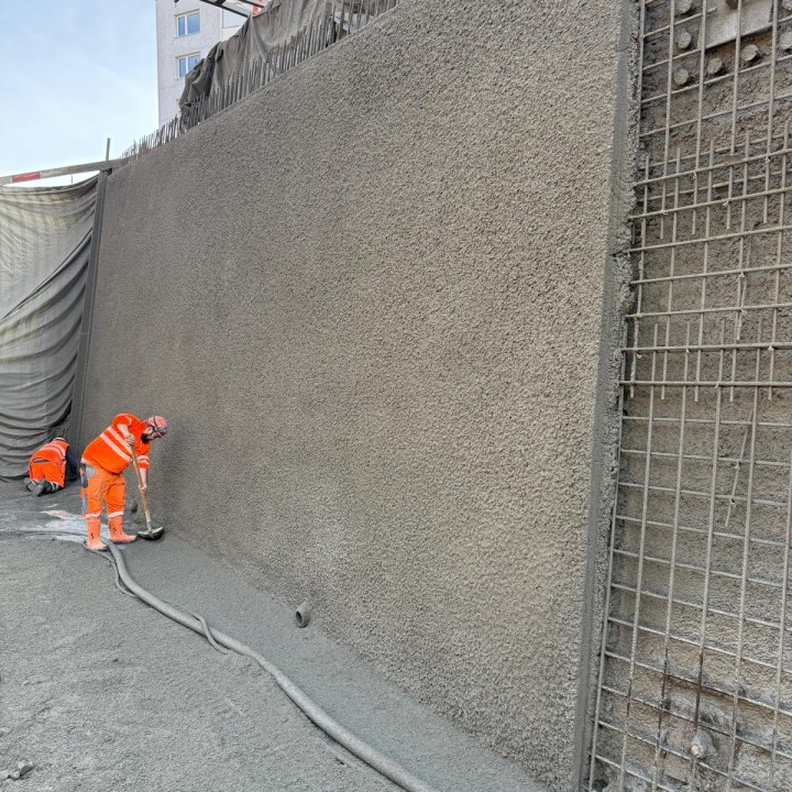 Permanente Spritzbetonwand